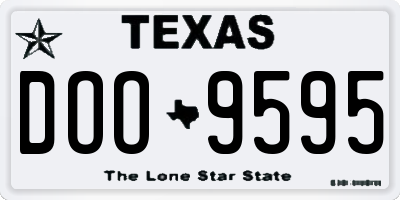 TX license plate DOO9595