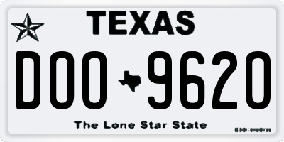 TX license plate DOO9620
