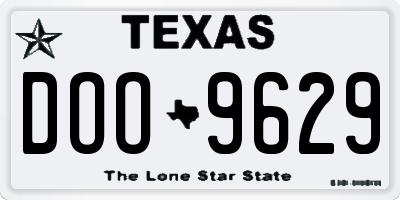 TX license plate DOO9629