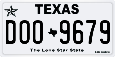 TX license plate DOO9679