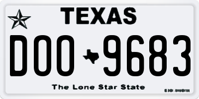 TX license plate DOO9683