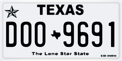 TX license plate DOO9691
