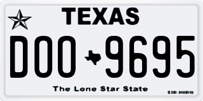 TX license plate DOO9695