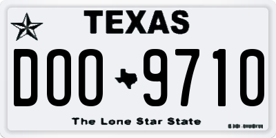 TX license plate DOO9710