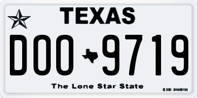 TX license plate DOO9719