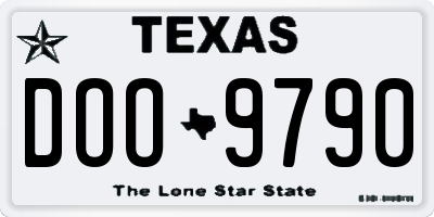 TX license plate DOO9790
