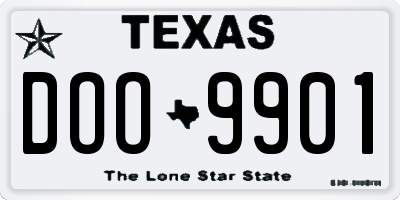 TX license plate DOO9901