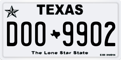 TX license plate DOO9902