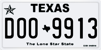 TX license plate DOO9913