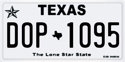 TX license plate DOP1095
