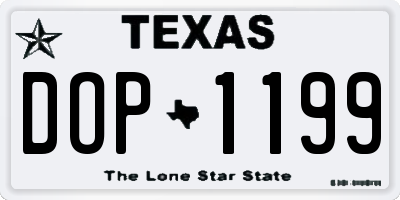 TX license plate DOP1199