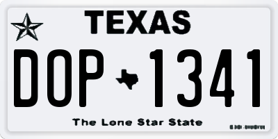 TX license plate DOP1341