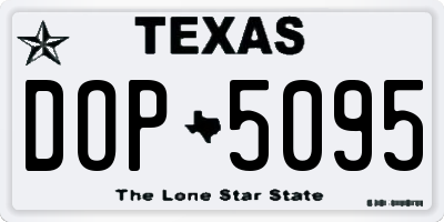 TX license plate DOP5095