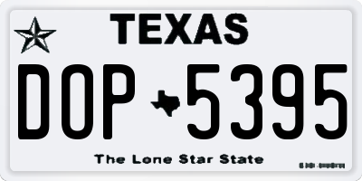TX license plate DOP5395