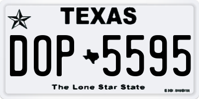 TX license plate DOP5595