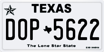 TX license plate DOP5622