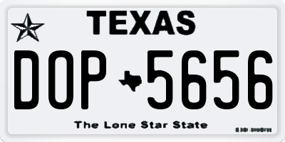 TX license plate DOP5656