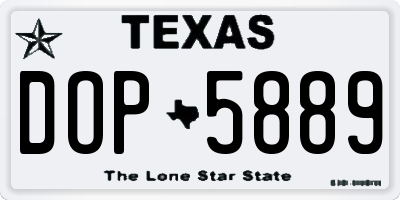 TX license plate DOP5889