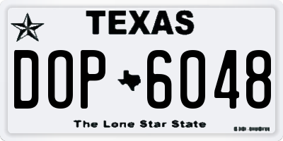TX license plate DOP6048