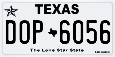 TX license plate DOP6056