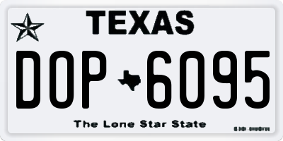 TX license plate DOP6095