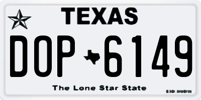 TX license plate DOP6149
