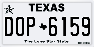 TX license plate DOP6159