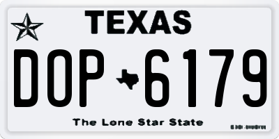 TX license plate DOP6179