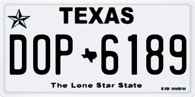 TX license plate DOP6189