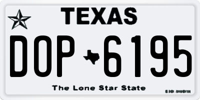 TX license plate DOP6195