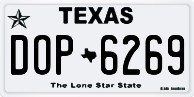 TX license plate DOP6269