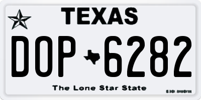 TX license plate DOP6282
