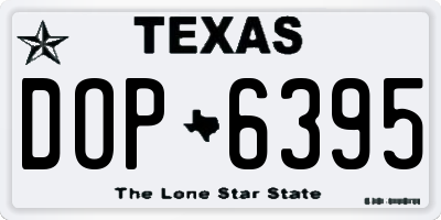 TX license plate DOP6395