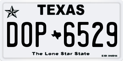 TX license plate DOP6529