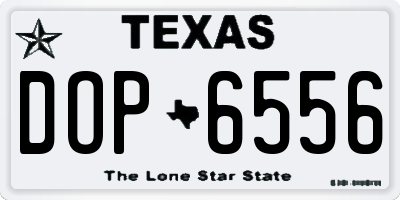 TX license plate DOP6556