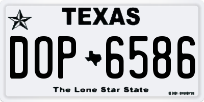 TX license plate DOP6586
