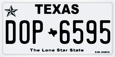 TX license plate DOP6595