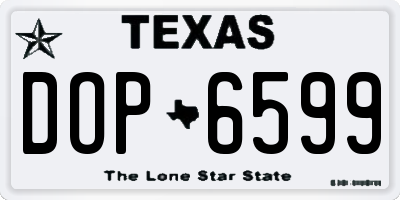TX license plate DOP6599