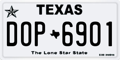 TX license plate DOP6901