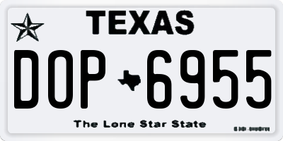 TX license plate DOP6955