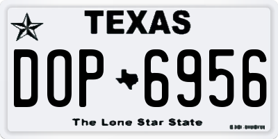 TX license plate DOP6956