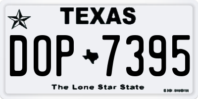 TX license plate DOP7395