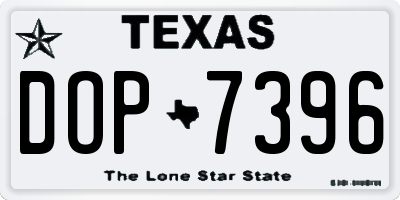 TX license plate DOP7396