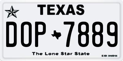 TX license plate DOP7889