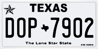 TX license plate DOP7902