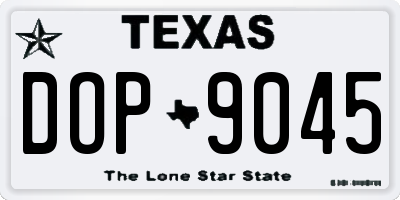 TX license plate DOP9045
