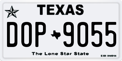 TX license plate DOP9055