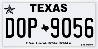 TX license plate DOP9056