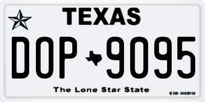 TX license plate DOP9095