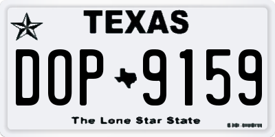 TX license plate DOP9159